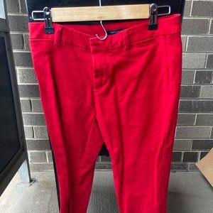 Cropped Red Capri Chinos